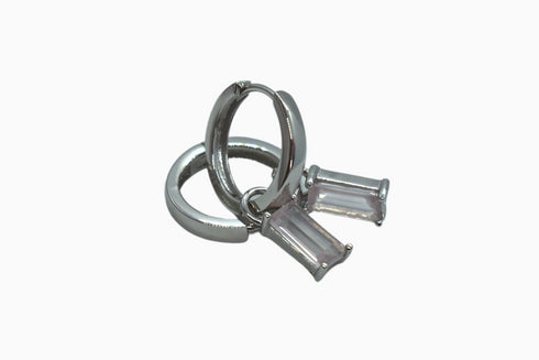 Ameya अमेय | Rosenquarz | Hoop | Silber | Rhodiniert